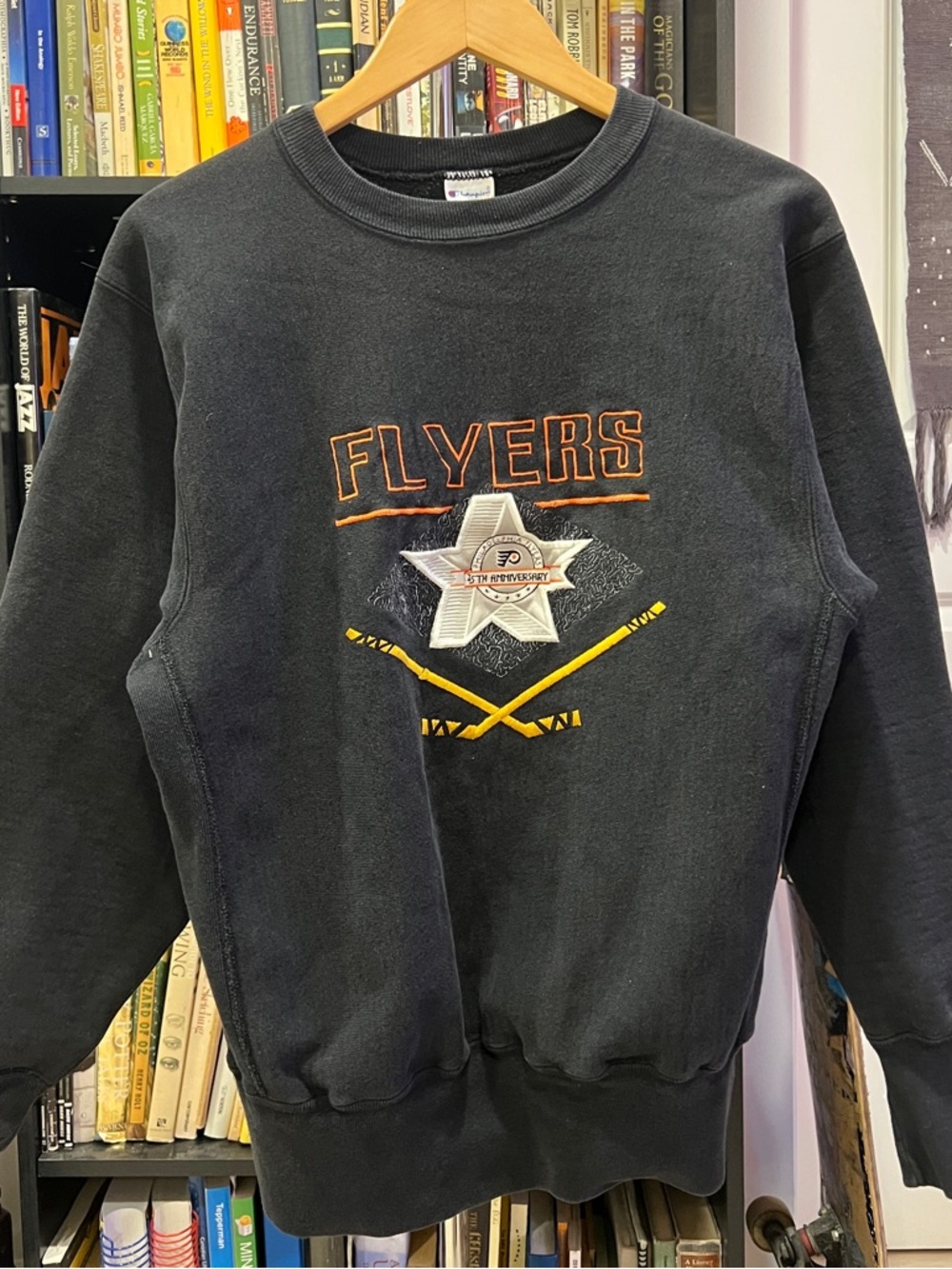 vintage philadelphia flyers champion reverse weave crewneck sweatshirt